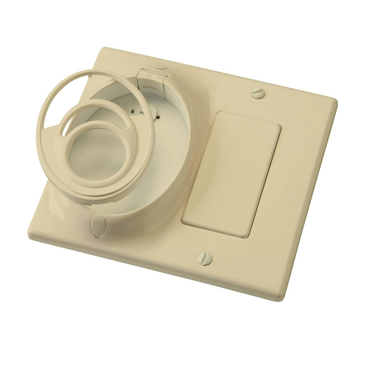 CoolTouch™ Dual Gang Wall Plate Ivory on a white background