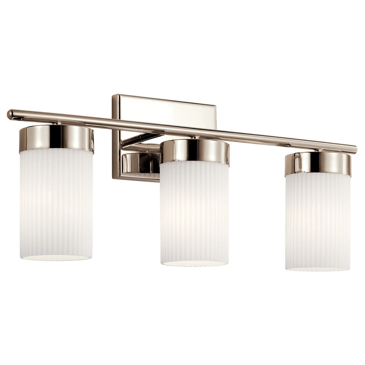 Ciona 24" 3 Light Vanity Light Nickel on a white background