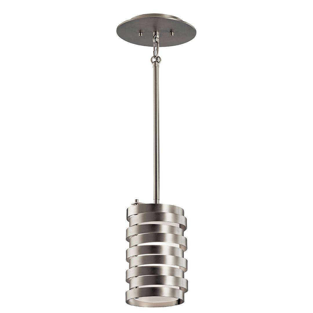 Roswell 8.5" 1 Light Mini Pendant Nickel on a white background
