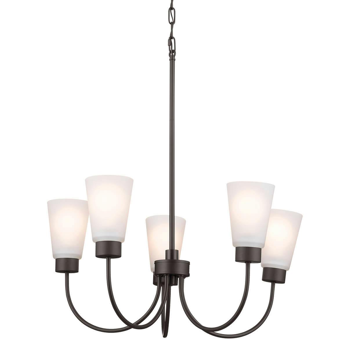 Erma 24" 5 Light Chandelier Olde Bronze® without the canopy on a white background