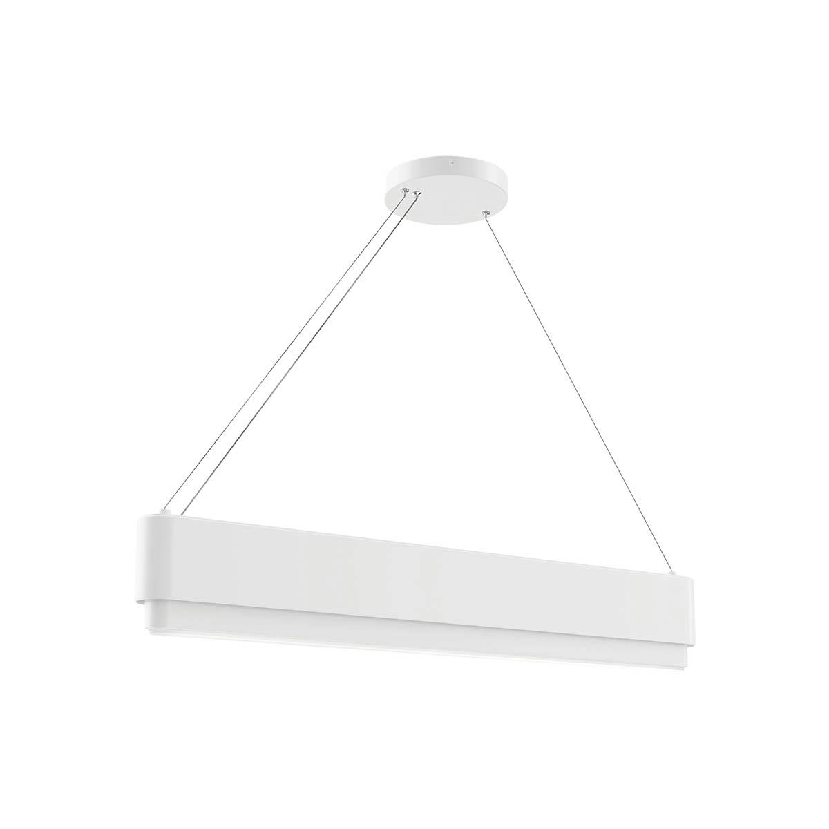Walman 35.5" LED Linear Pendant White on a white background