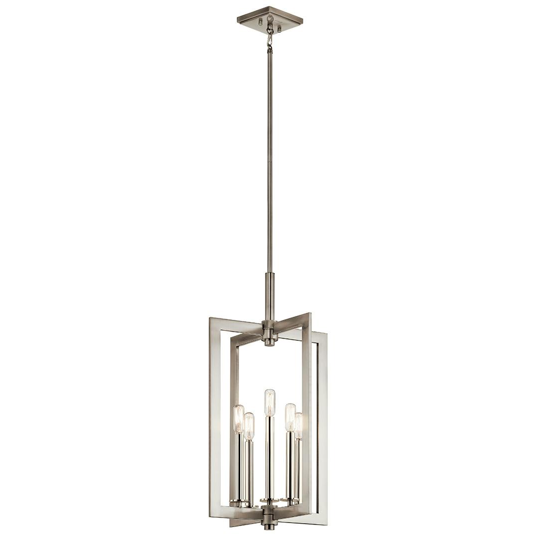 Cullen 14" 5 Light Foyer Pendant Pewter on a white background