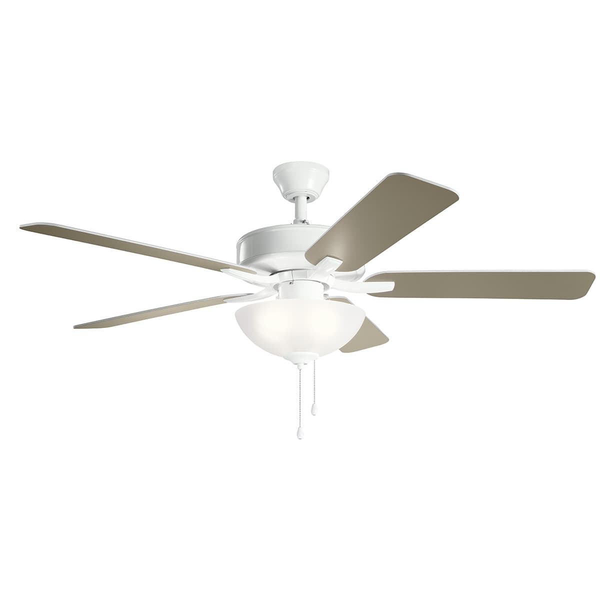 52" Basics Pro Select Fan White on a white background