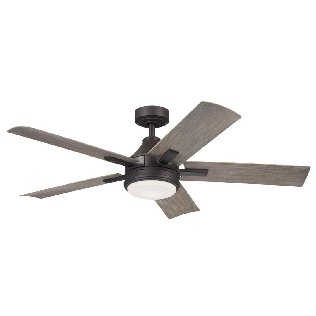 52" Tide 5 Blade Weather+ Outdoor Ceiling Fan Olde Bronze on a white background