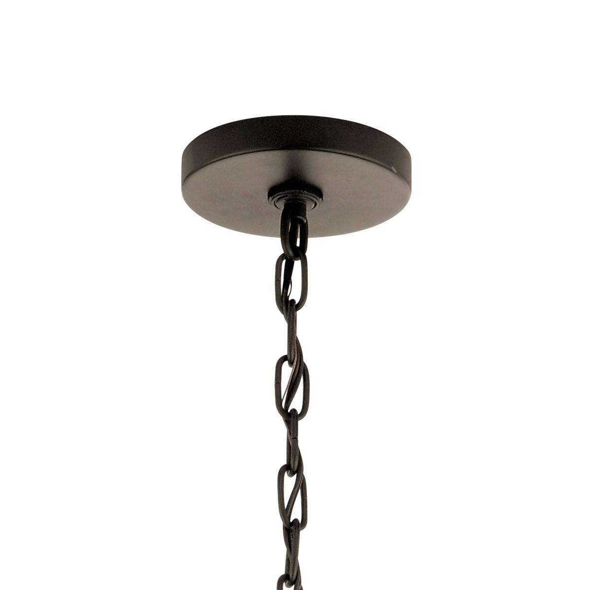 Canopy for the Ritson 3 Light Inverted Pendant Bronze on a white background