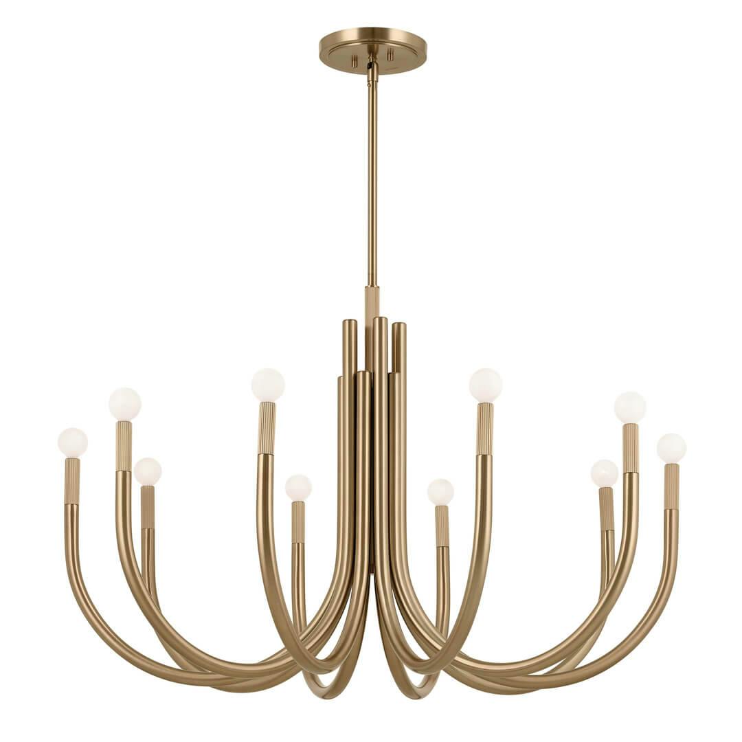 Odensa 40.25 Inch 10 Light Chandelier in Champagne Bronze on a white background