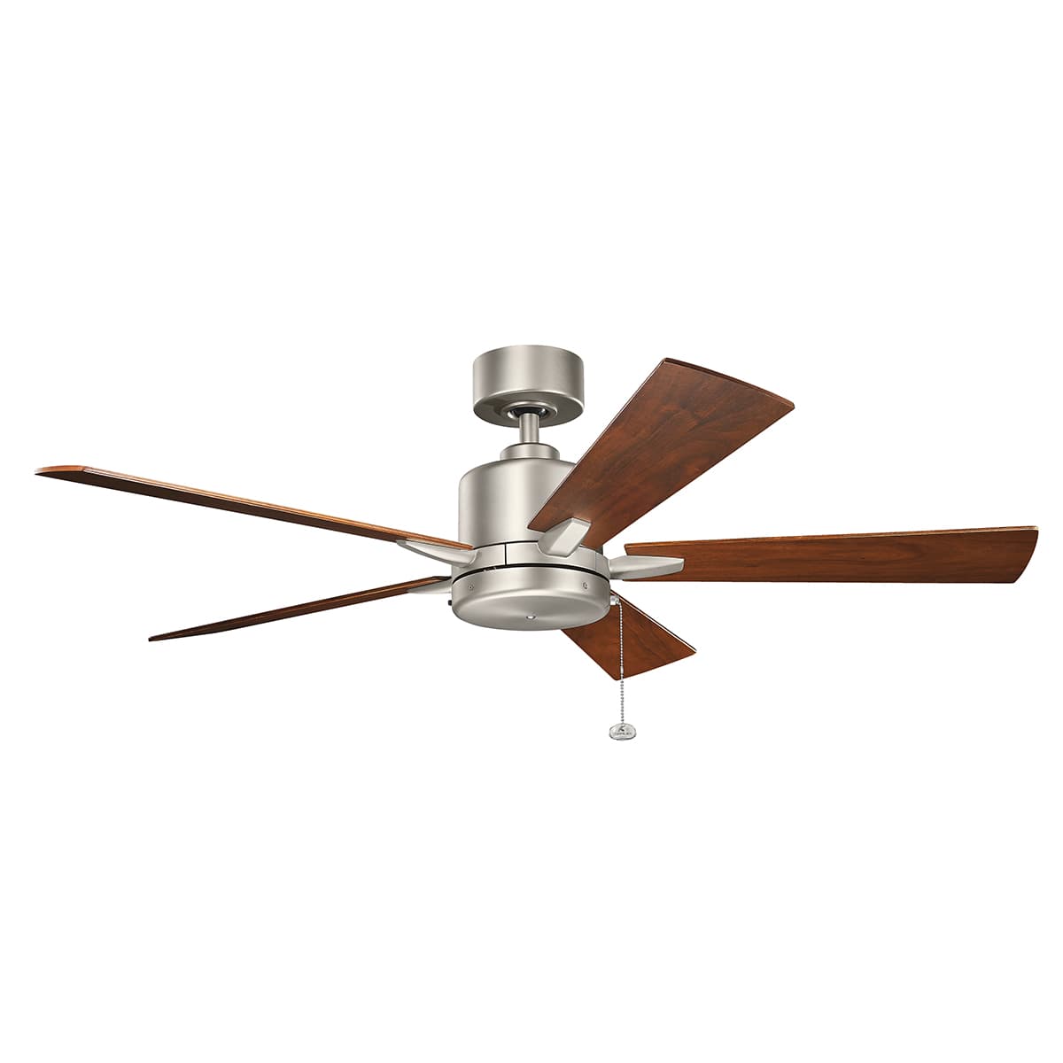 Lucian II 52" Fan in Brushed Nickel on a white background