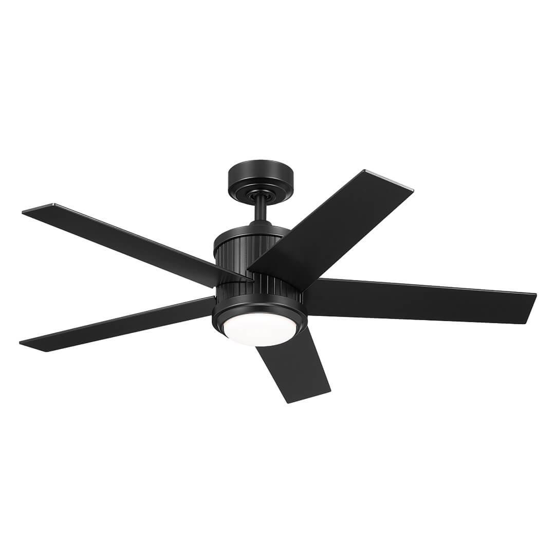 48" Brahm Ceiling Fan Satin Black on a white background