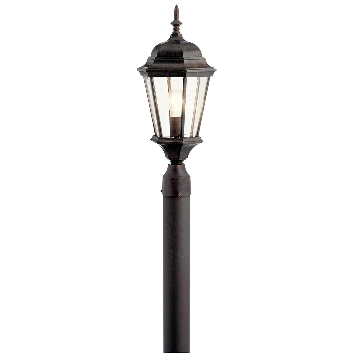 Madison 1 Light Post Light Tannery Bronze™ on a white background