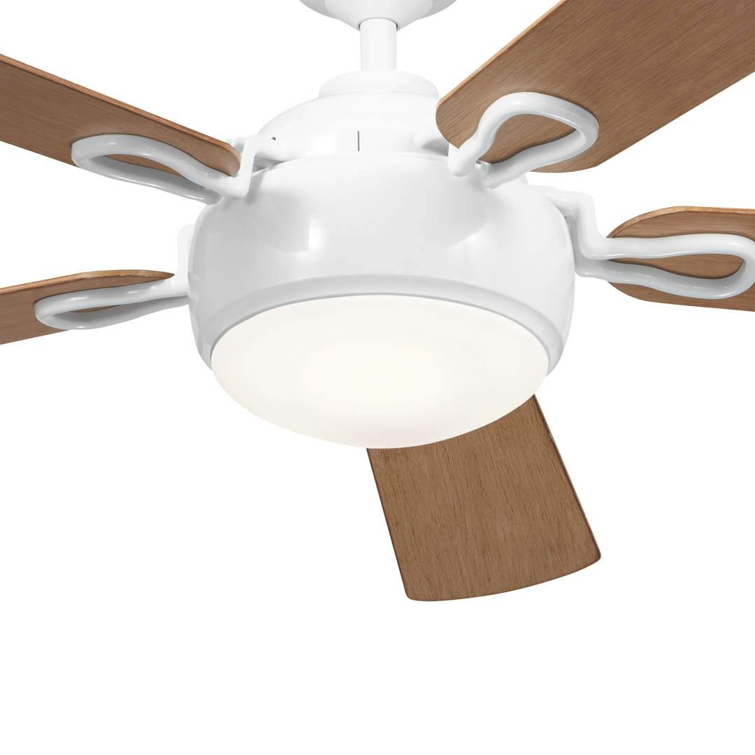 60" Humble 5 Blade LED Indoor Ceiling Fan White on a white background