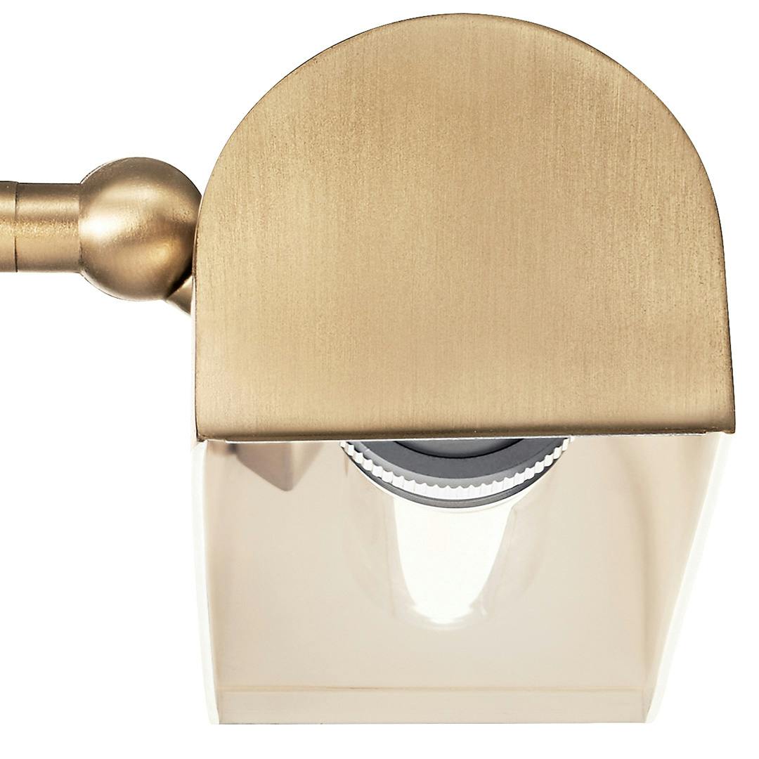 Close up of the Carston 12 Inch 1 Light Picture Light in Champagne Bronze on a white background